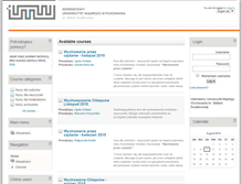 Tablet Screenshot of moodle.iumw.pl